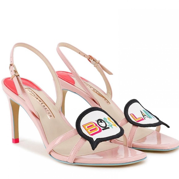 Sophia Webster Shoes - Rare Sophia Webster Pink Boss Lady Mid High Heeled Slingback Sandal Shoe 10.5 41